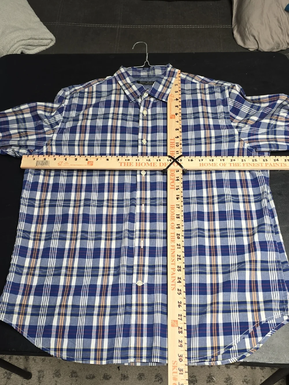 Banana Republic Mens Large Lot of 2 Casual Button Down Shirts Plaid Microdot L